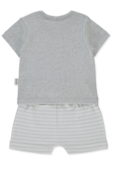 RİBANA ŞORTLU PİJAMA TAKIMI 2Lİ (HAPPY ANIMAL) GRİ MELANJ