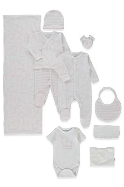 RİBANA ZIBIN SET 10LU (HAPPY ANIMAL) PEMBE