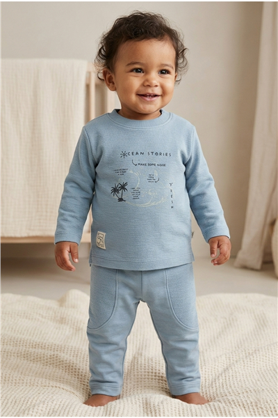 SELANİK SWEAT 2Lİ TAKIM (SURF) İNDİGO