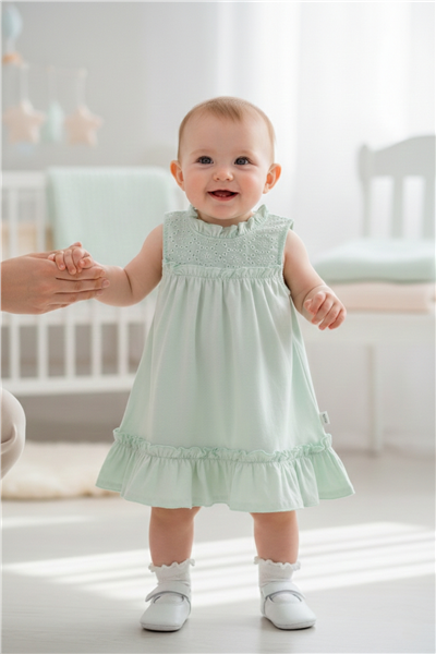 SÜPREM ELBİSE (LOVELY FLOWERS) MİNT