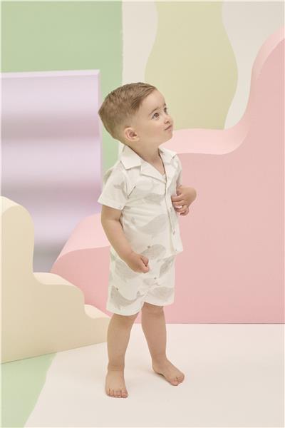SÜPREM PİJAMA TAKIMI 2Lİ (SWEET PYJAMAS/25-WHALES) GRİ