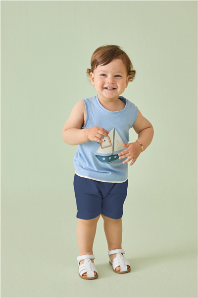 SÜPREM ŞORT 2Lİ TAKIM (FRIENDSHIP) MAVİ