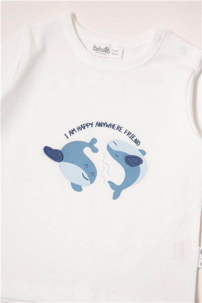 SÜPREM ŞORT 2Lİ TAKIM (HAPPY FISH) İNDİGO