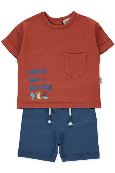 SÜPREM ŞORT 2Lİ TAKIM (HAPPY FISH) İNDİGO