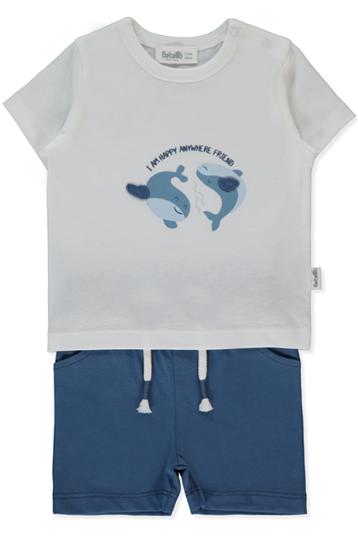 SÜPREM ŞORT 2Lİ TAKIM (HAPPY FISH) İNDİGO