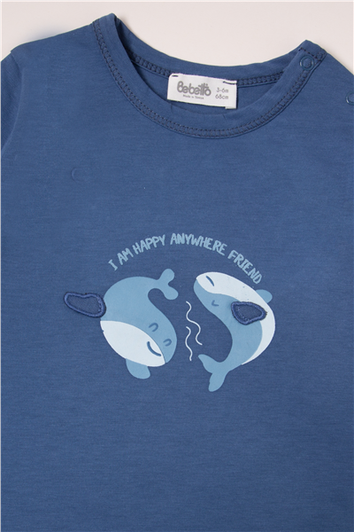 SÜPREM ŞORT 2Lİ TAKIM (HAPPY FISH) MAVİ