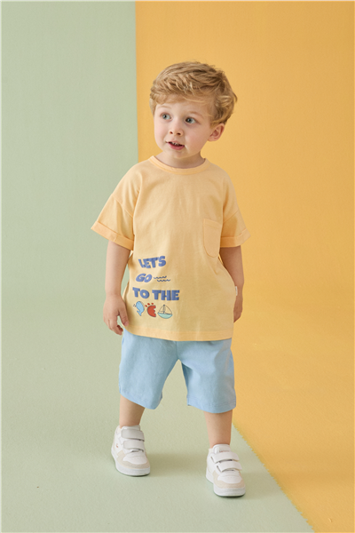 SÜPREM ŞORT 2Lİ TAKIM (HAPPY FISH) MAVİ