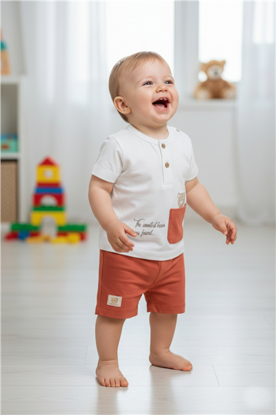 SÜPREM ŞORT 2Lİ TAKIM (HELLO) KİREMİT