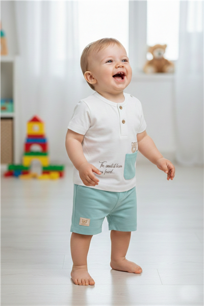 SÜPREM ŞORT 2Lİ TAKIM (HELLO) MİNT