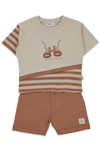 SÜPREM ŞORT 2Lİ TAKIM (NEW ROUTE) BEJ