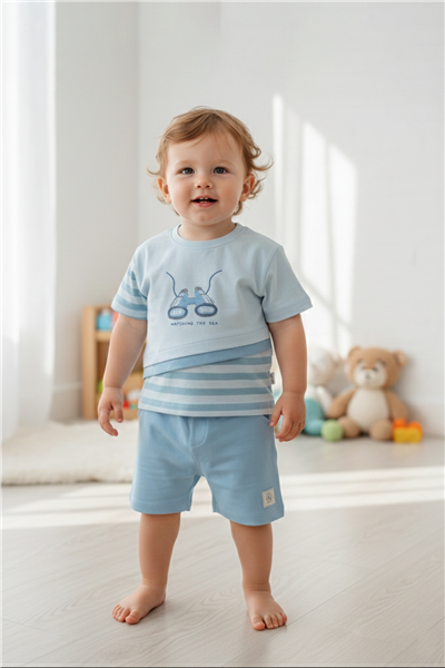 SÜPREM ŞORT 2Lİ TAKIM (NEW ROUTE) MAVİ