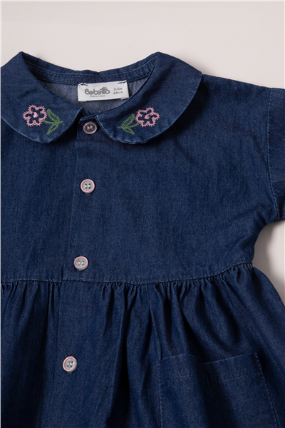 TENCEL ELBİSE (FLOWER GIRL) LACİVERT