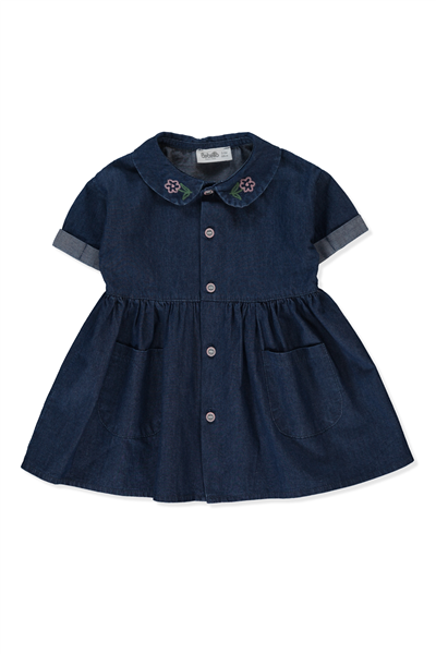 TENCEL ELBİSE (FLOWER GIRL) LACİVERT