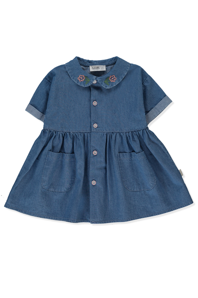 TENCEL ELBİSE (FLOWER GIRL) MAVİ