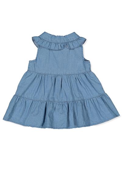 TENCEL ELBİSE (TINY FLOWERS) AÇIK MAVİ