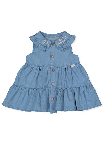 TENCEL ELBİSE (TINY FLOWERS) AÇIK MAVİ