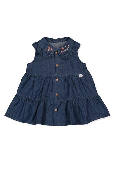TENCEL ELBİSE (TINY FLOWERS) LACİVERT