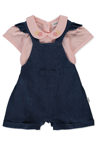 TENCEL SALOPET 2Lİ TAKIM (FLOWER GIRL) LACİVERT