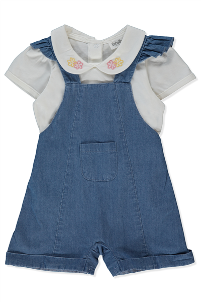 TENCEL SALOPET 2Lİ TAKIM (FLOWER GIRL) MAVİ