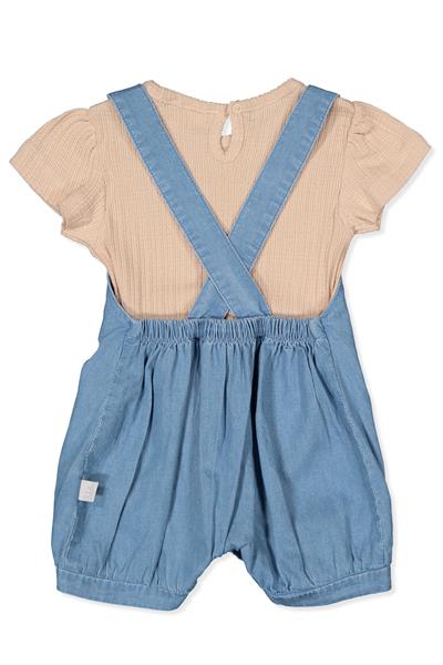 TENCEL SALOPET 2Lİ TAKIM (TINY FLOWERS) AÇIK MAVİ