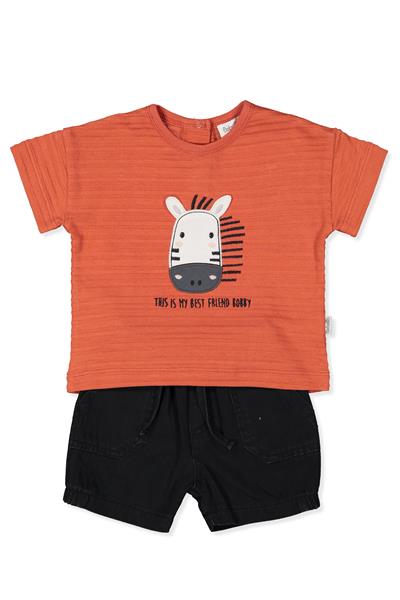 TENCEL ŞORT 2Lİ TAKIM (BOBBY AND ME) KİREMİT