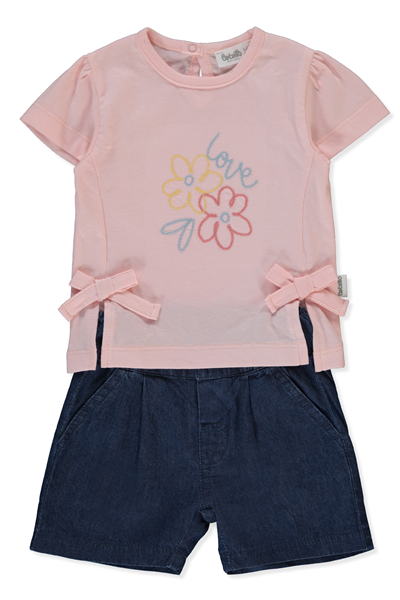 TENCEL ŞORT 2Lİ TAKIM (FLOWER GIRL) LACİVERT