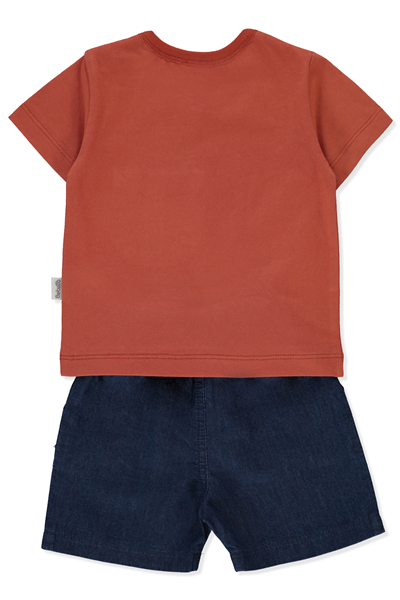 TENCEL ŞORT 2Lİ TAKIM (HELLO) KİREMİT