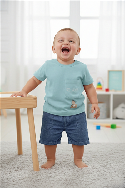 TENCEL ŞORT 2Lİ TAKIM (HELLO) MİNT