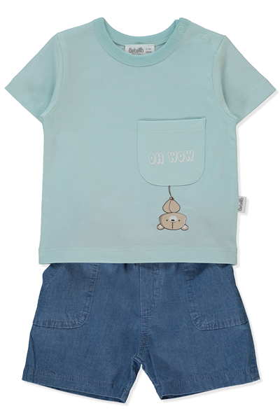 TENCEL ŞORT 2Lİ TAKIM (HELLO) MİNT