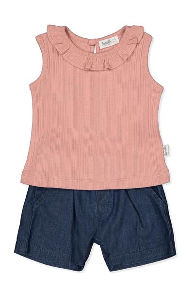 TENCEL ŞORT 2Lİ TAKIM (TINY FLOWERS) GÜL KURUSU