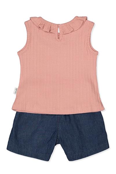 TENCEL ŞORT 2Lİ TAKIM (TINY FLOWERS) GÜL KURUSU