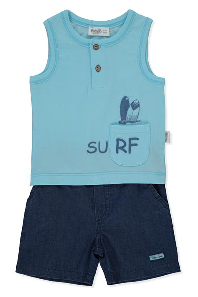 TENCEL ŞORT 2Lİ TAKIM (WAVE POWER) LACİVERT