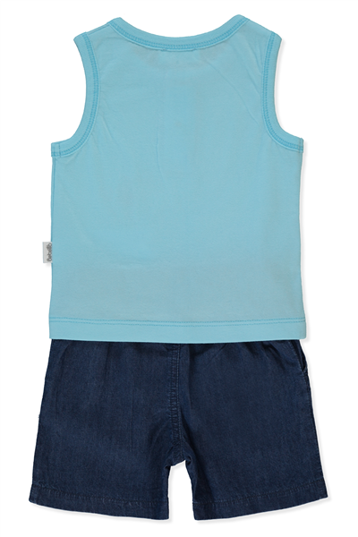 TENCEL ŞORT 2Lİ TAKIM (WAVE POWER) LACİVERT