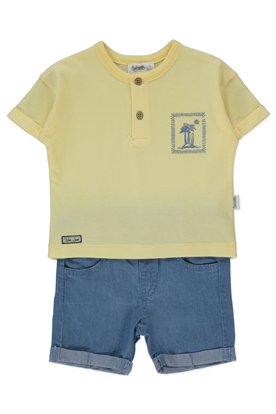 TENCEL ŞORT 2Lİ TAKIM (WAVE POWER) MAVİ