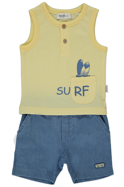 TENCEL ŞORT 2Lİ TAKIM (WAVE POWER) MAVİ