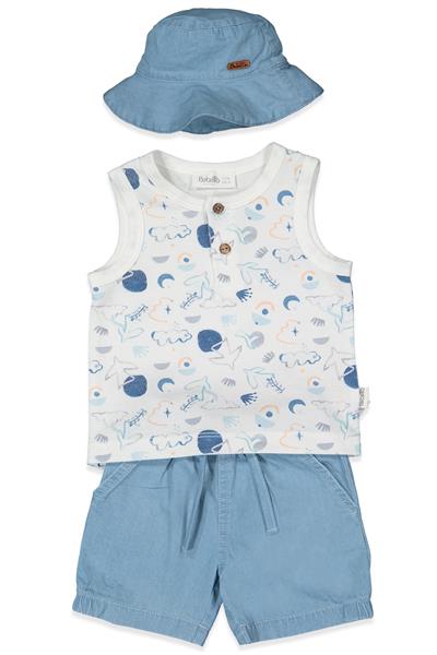TENCEL ŞORT 3LÜ TAKIM (OUTSIDE THE WORLD) MAVİ