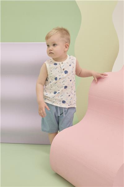 TENCEL ŞORT 3LÜ TAKIM (OUTSIDE THE WORLD) MAVİ