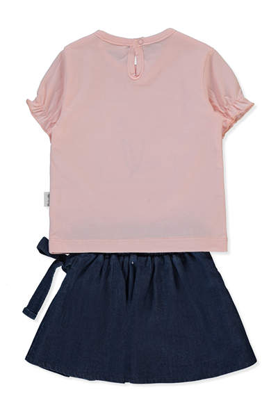 TENCEL ŞORT ETEK 2Lİ TAKIM (FLOWER GIRL) LACİVERT