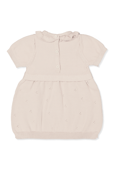 TRİKO ELBİSE (BURGU DESEN) EKRU