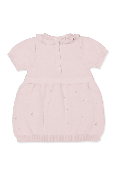 TRİKO ELBİSE (BURGU DESEN) PEMBE