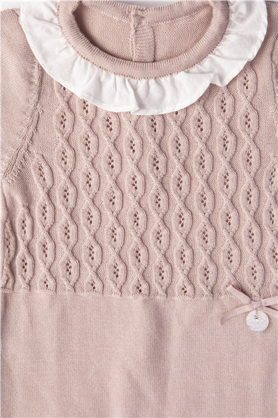 TRİKO GOLF TULUM (BURGU DESEN) GÜL KURUSU