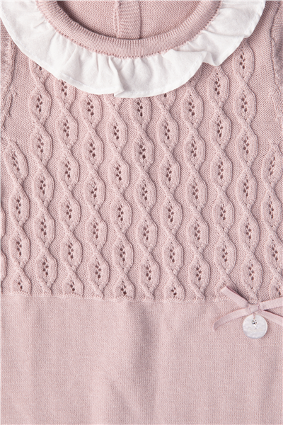 TRİKO GOLF TULUM (BURGU DESEN) PEMBE