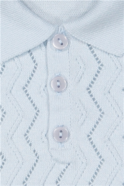 TRİKO GOLF TULUM (ZİKZAK DESEN) MAVİ