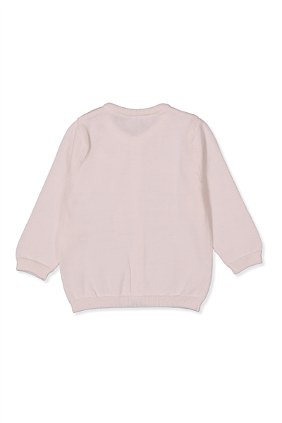 TRİKO HIRKA (ÇİZGİ DESEN) PEMBE