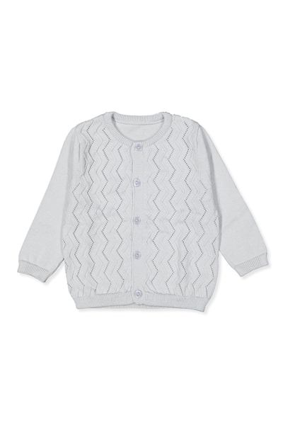 TRİKO HIRKA (ZİKZAK DESEN) GRİ