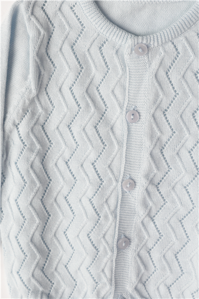 TRİKO HIRKA (ZİKZAK DESEN) MAVİ