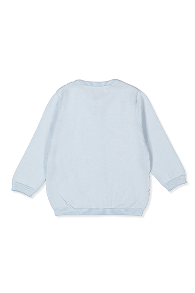 TRİKO HIRKA (ZİKZAK DESEN) MAVİ