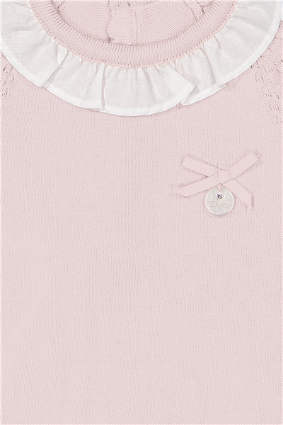 TRİKO İKİLİ TAKIM (BURGU DESEN) PEMBE