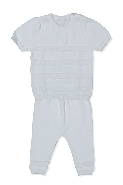 TRİKO İKİLİ TAKIM (ÇİZGİ DESEN) MAVİ