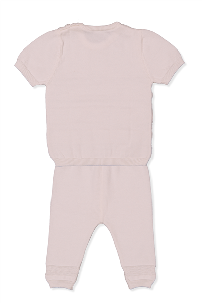 TRİKO İKİLİ TAKIM (ÇİZGİ DESEN) PEMBE